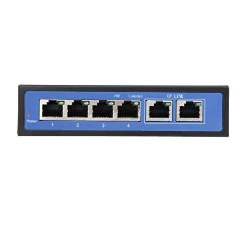 SHOPORA® 6 Port 10/100Mbps 4 Poe Port & 2 Uplink Power Over Ethernet Switch 4,5+/7,8- Support 12V 24V 48V | Enterprise Networking, Servers | Switches & Hubs | Network Switches