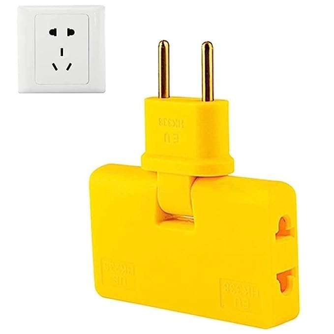 CELLEBII®Extension Plug Electrical Adapter 3 in 1 Adaptor 180 Degree Rotation Adjustable for Mobile Phone Charging Converter Socket (Pack of 1)
