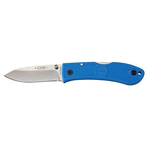 KA-BAR unisex adult American Ka Bar Dozier Folding Hunter Blue Handle, Blue 2