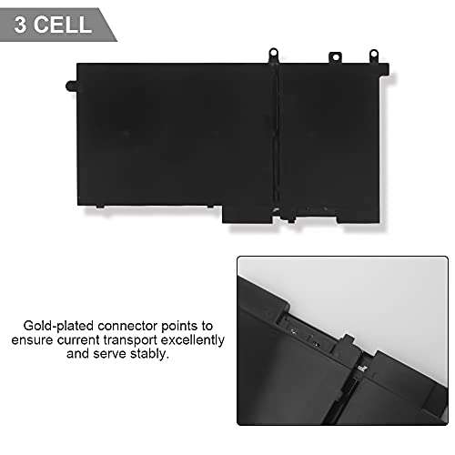 INDMIRD 42Wh 3DDDG DELL Laptop Battery Replacement for Dell Precision 3520 3530 Latitude E5280 E5480 E5580 5280 5288 5290 5480 5488 5490 5491 5495 5580 5590 3VC9Y 45N3J 80JT9 049XH 451-BBZP 11.4V 6