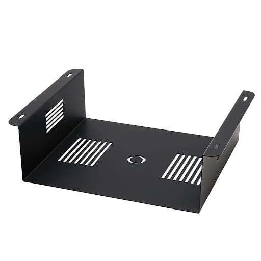 Oeveo Under Mount 242-12W x 4H x 11D | Under Desk Computer Mount for Small Form Factor SFF Computers and PCs | Compatible with PlayStation 4, PS4 Pro, PS4 Slim for Under Desk Gaming (1 Pack) 2