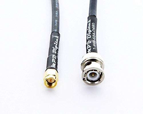 BNC Male to SMA Male Times Microwave LMR-400 Cable 6ft