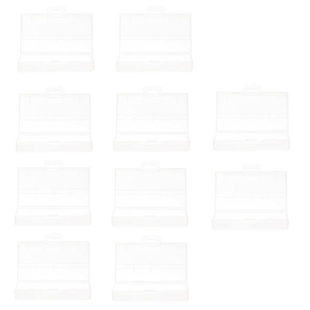 10 Pcs Battery Storage Box Organizer Pack of 5 Cases. Stores 18650 Batteries. Holds up to 2 Batteries per Pack 1