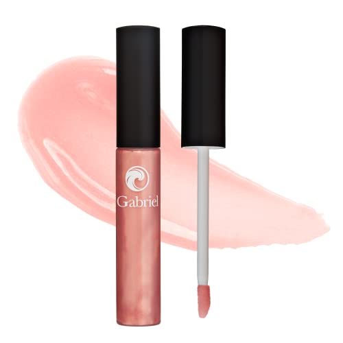 Gabriel Cosmetics Lip Gloss, Natural Lipgloss, Paraben Free, Vegan, Gluten-free,Cruelty-free, Non GMO, High performance and long lasting, Infused with Jojoba Seed Oil and Aloe, .27 fl oz. (Caramel)