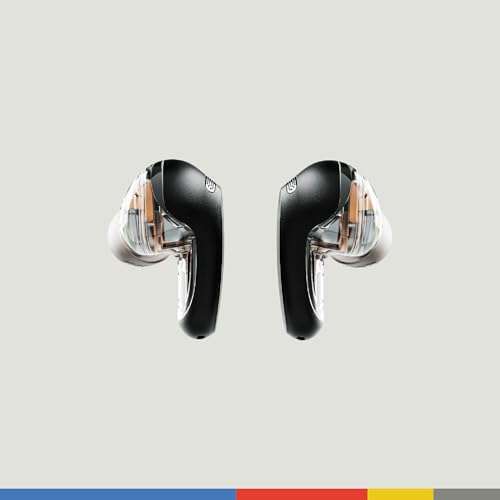 Skullcandy Rail ANC Wireless Earbuds, Bluetooth Headphones, Active Noise Cancelling, Up to 38 Hours Battery, Microphone for iPhone Android, Customizable via Skull-iQ App - True Black 3