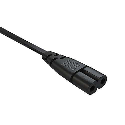 Extra Long Power Cord Cable Compatible Apple Samsung LG TCL Roku Sharp TV, AC 2 Prong Replacement Power Cable 12FT-UL 3