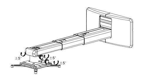Viri,Projector Wall Mount,Extension : 325-740mm (12.80"-29.13") with Universal Mouning Plate,Quickly and Accurately Adjust The Tilt/Swivel/Rotation Angle by ±5°,Suitable for Homes Offices Classroom 3