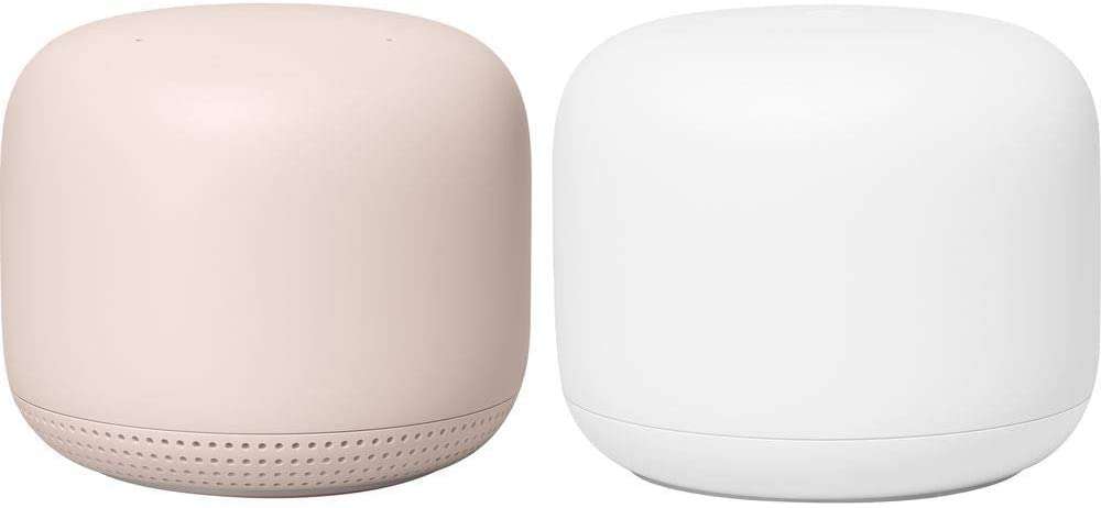 Google Nest WiFi - AC2200 (2nd Generation) Router and Add On Access Point Mesh Wi-Fi System (2-Pack, Sand) 1