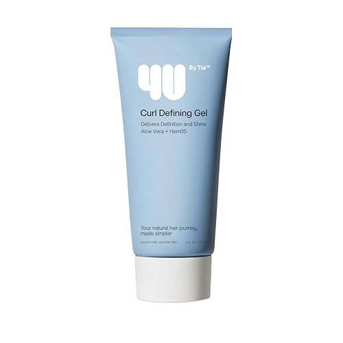 4U by Tia Curl Gel for Long-Lasting Definition & Frizz Control, Curly Hair Ointment with Natural Ingredients-Non-Greasy Formula Wavy Hair Gel-Curling Styler with Aloe Vera, 6 fl oz 1