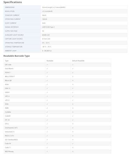 Embedded 1D 2D Barcode Scanner Module, QR Code Reader with USB Type-C & TTL UART Interface, Fast Decoding on Screen & Paper, for Arduino Raspberry Pi POS Kiosk ATM Integration 5
