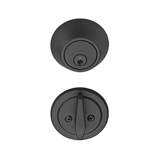Better Home Products Single Cylinder Standard Deadbolt for Front Door and Garage Door Featuring Key Lock Security - Matte Black
