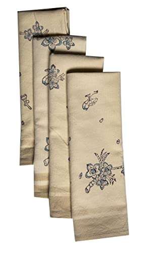 CONTRAST LIVING Sabi Hand Block Printed Kitchen Towel/Dish Towel/Hand Towel Multi Color Set of 3 Pcs 4