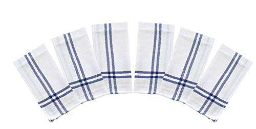 JHOME Blue Cotton Kitchen Towels (Pack of 6) 1