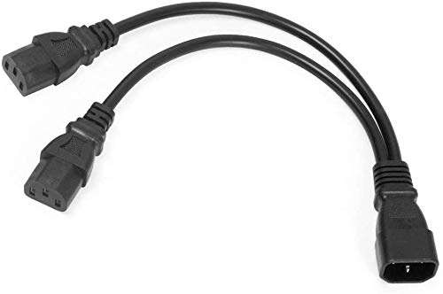 UPS Server C14 to 2 x C13 Y Splitter Adapter Extension Power Cable Cord 30cm 5