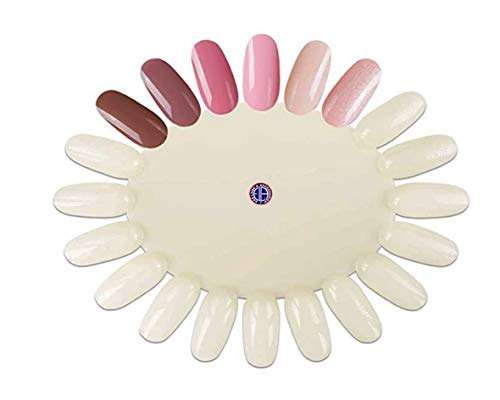 [Ear Lobe & Accessories] Oval Nail Art Display Wheel/Tray (20 Tips) | Design/Trainers/Marketing Practice Tool | Pack of 1 Pc