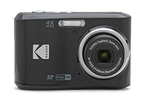 KODAK PIXPRO Friendly Zoom FZ45-BK 16MP Digital Camera with 4X Optical Zoom 27mm Wide Angle and 2.7" LCD Screen (Black)