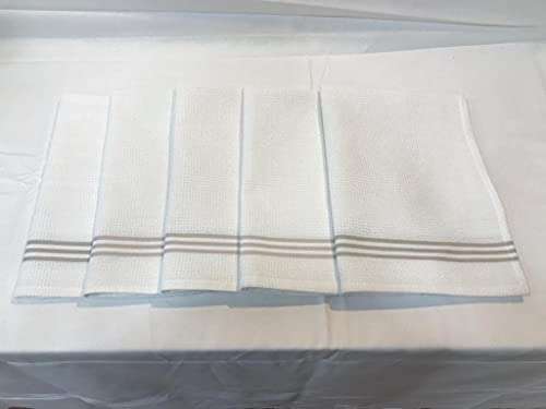 Balaji Impex 100% Cotton Kitchen Towel 5 Pcs Set Beige 3