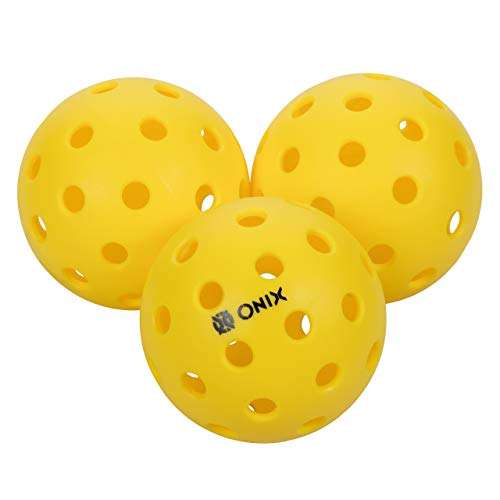 Onix Pure 2 Outdoor Pickleball Balls (8-Pack), Yellow, 8-Pack
