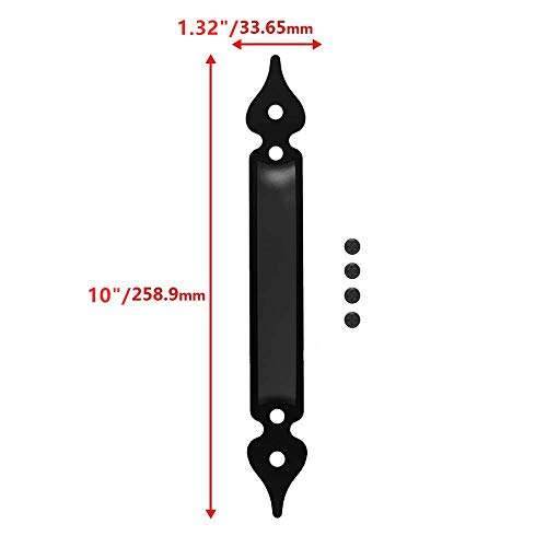 10 Inch Sliding Barn Door Pull Gate Handles Frosted Black 1 Pack 3