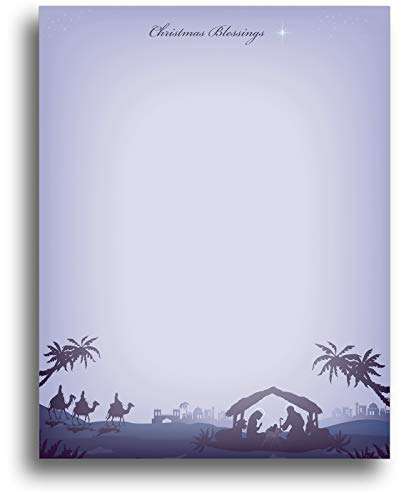 Star of Bethlehem Christmas Stationery Paper - 80 Letterhead Sheets 1