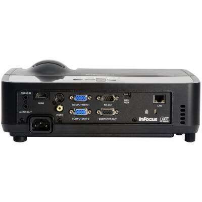 InFocus IN2124 3D Ready DLP Projector HDTV 1024x768 XGA 4000:1 3200 lumens 4:3 HDMI USB VGA Speaker Ethernet 2