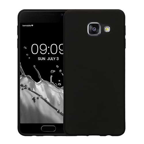 kwmobile Case Compatible with Samsung Galaxy A3 (2016) Case - Soft Slim Protective TPU Silicone Cover - Black Matte 5