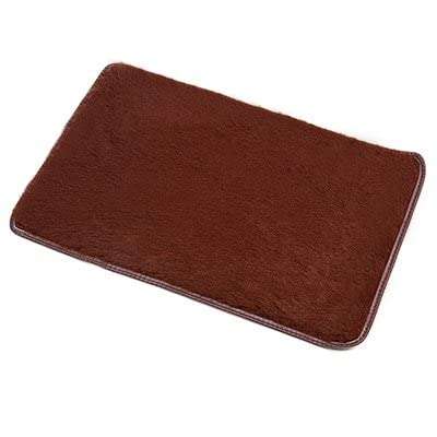 WorldCare® Coffee1pc 61 * 40cm Candy Color DIY Kitchen Bath Mats Long Suede Carpet Shower Room Rectangular Absorbent Mats Home Decoration 1