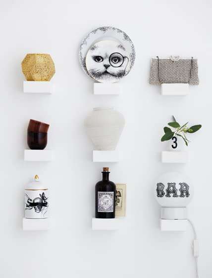 Wooden Cave Wall Mounted Corner Shelf for Bathroom Decoration and Organization | Wooden Multipurpose Wall Shelves for Bathroom, Living Room, Outdoor (Set of 3) | Small | White 1