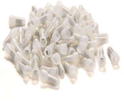 Filox Closed 1000 Pcs CE2 End Crimp Terminal Wire End Cap Transparent Plastic Nylon Protective Closed End Wire Crimp Connector Cap 3