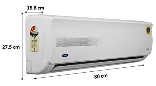 Carrier 1 Ton 3 Star Non-Inverter Split AC (CAS12EK3R39F0+CF123R3CC90, White) 3