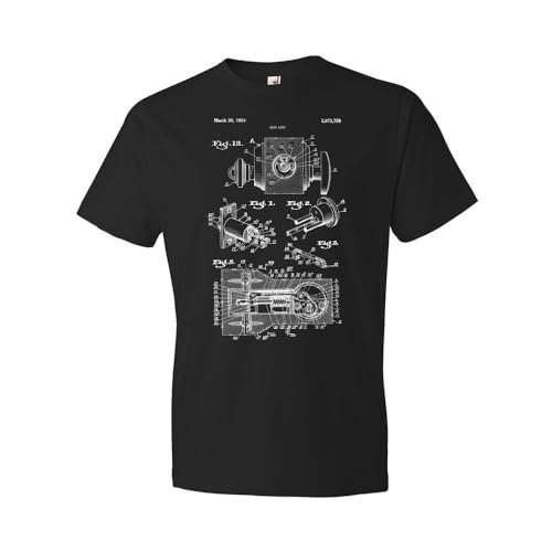 Deadbolt Door Lock T-Shirt, Locksmith Gift, Lock Blueprint, Contractor Gifts Black (Small)