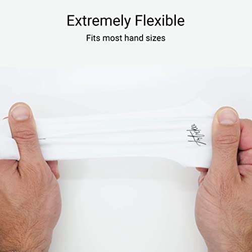 Articka Drawing Glove for Digital Drawing Tablet, iPad (Smudge Guard, Two-Finger, Reduces Friction, Elastic Lycra, Good for Right and Left Hand)(Large, White) 4