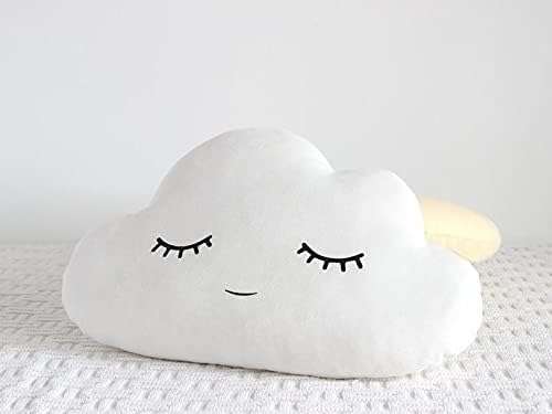 Sanwaliyaji Collection Soft Plush Cloud Moon & Star with Embroidered Cotton Poly-Fiber Filling Shaped Baby Pillow Kids Cushion Soft Toy Pillow Multicolor - Set of 3â€¦ 6