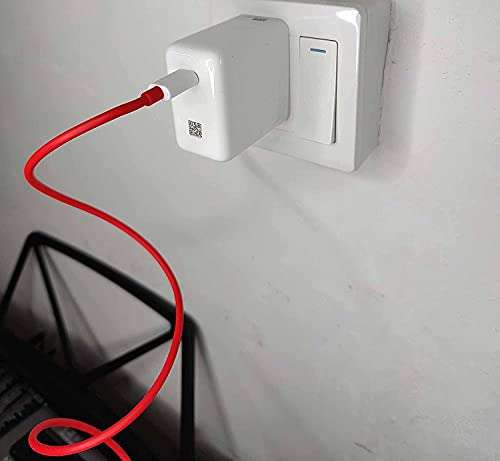 One Plus Warp Dash SUPERVOOC 65w Charger with USB to C Cable Compatible with One Plus 10T, 10R, 10pro, 9 pro, 9RT, 9, 8, 8t 6
