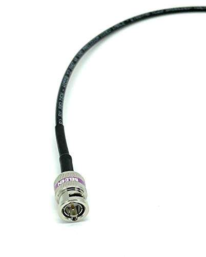 AV-Cables 12G 4K HD SDI BNC - BNC Cable Belden 4855R Mini RG59 (1.5ft, Black) 3