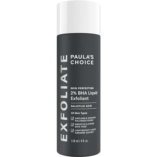 PAULA'S CHOICE PERFECTING 2% BHA Liquid Salicylic Acid Exfoliant-Facial Exfoliant for Blackheads, Enlarged Pores, Wrinkles, Fine Lines- 118 ml Bottle (Model Number: 22010)