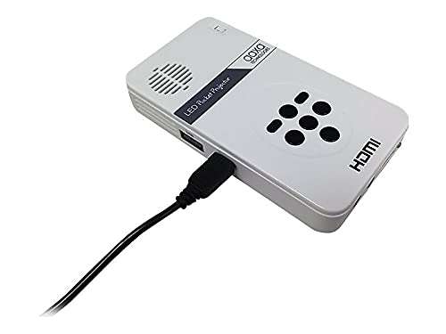 AAXA Technologies KP-101-01 AAXA LED Pico Micro Video Projector - Pocket Size Portable Mobile Mini Projector with mini-HDMI, built-in Media Player & Speakers, 3.5mm Aux Out, Micro SD/USB readers and 80 Min Lithium-Ion Battery 6