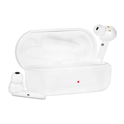 ZEBRONICS SOUND BOMB Supporting Bluetooth 5.0 TWS Earphones with Touch Control,Call Function,Voice Assistant & Upto 18hrs Playback time with Portable Charging Case(White) 1