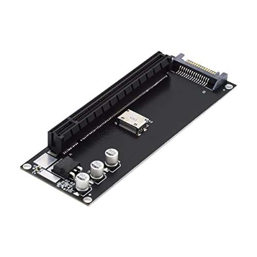 Cablecc Oculink SFF-8612 SFF-8611 to PCIE PCI-Express 16x 4X Adapter with SATA Power Port for Mainboard Graphics Card 1