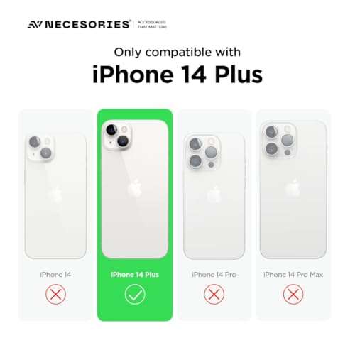 Necesories® Liquid Silicone Case Compatible for iPhone 14 Plus Case,Full Body Protective Cover, Shockproof, Slim Phone Case, Anti-Scratch Soft Microfiber Lining, 6.7 inches (Black) 5