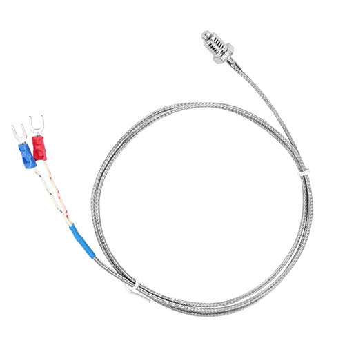 Screw Thread Type K Thermocouple Probe Temperature Sensor Wire (M8,0-400℃ 100mm)(1M) 2