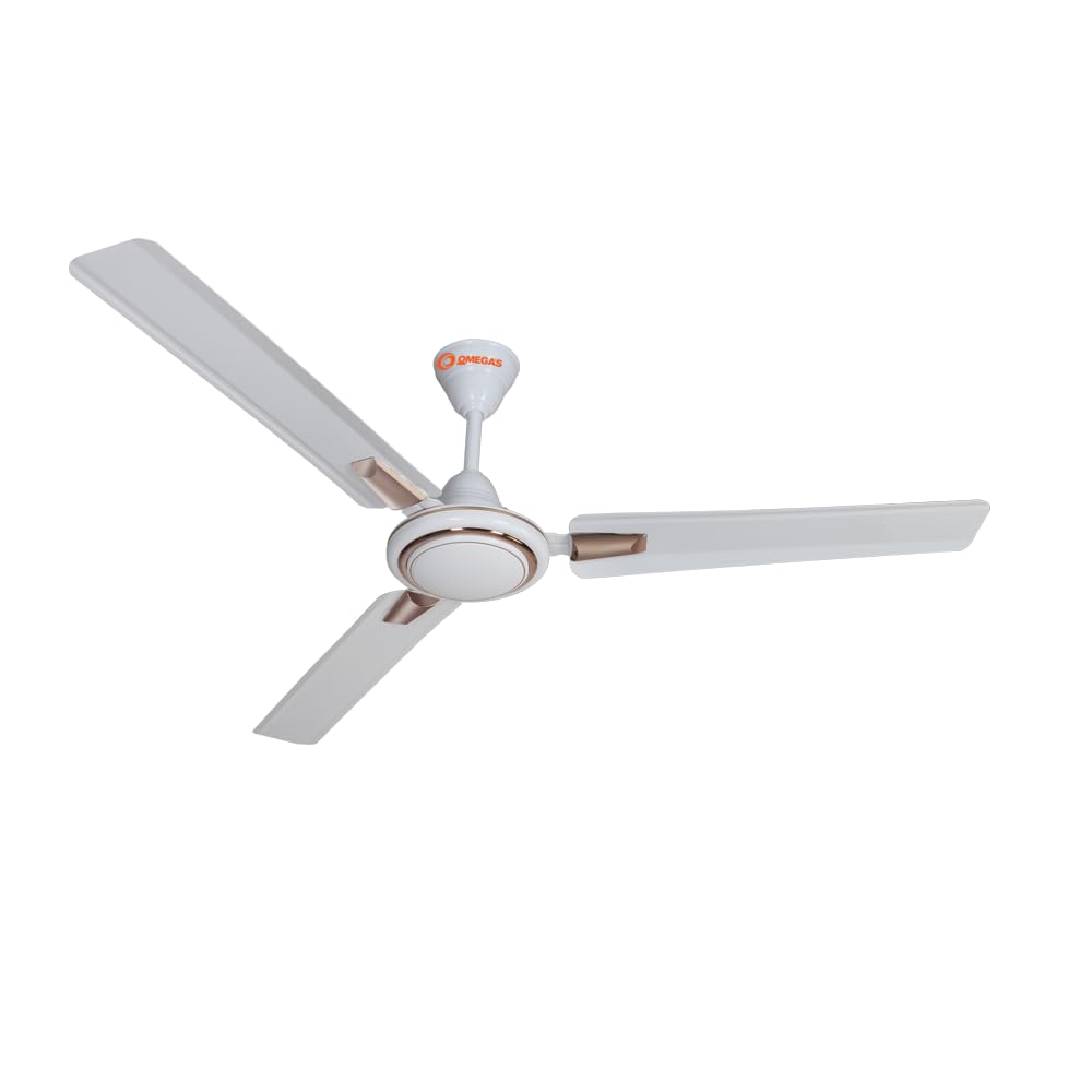 Omega's Spinner decorative1200mm Energy Saving High speed Ceiling Fan 48 inch (White, Pack of 1)