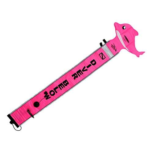 Scuba Diving Buoy Marker Safety Gear with D Ring ROSEO Dolphin 5FT 2