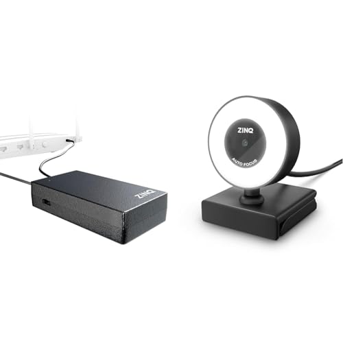 ZINQ Mini UPS for 12V Routers, High Power Fiber Routers, Broadband Modems | Seamless Automatic Switc