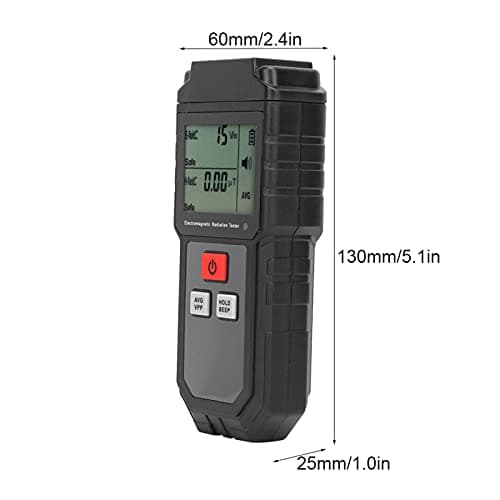 Hilitand Electromagnetic Radiation Detector, RZ825 Handheld Mini Digital Radiation Monitor EMF Measuring Instrument with LCD Display for Electric Field Magnetic Field Measurement 2