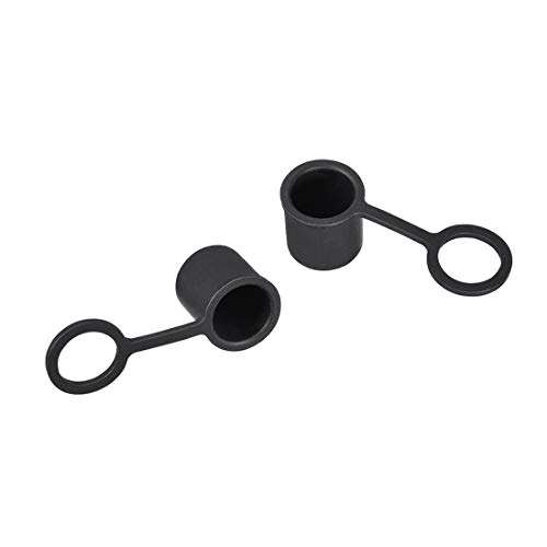 uxcell 5pcs BNC Silicone Protectors Cap Port Cover Anti Dust Black 3