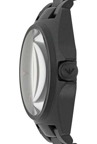 Emporio Armani Stainless Steel Analog Grey Dial Men Watch-Ar11393, Black Band 5