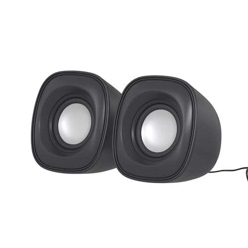 Amazon Basics USB-Powered PC Computer Speakers with Dynamic Sound (Silver) 1