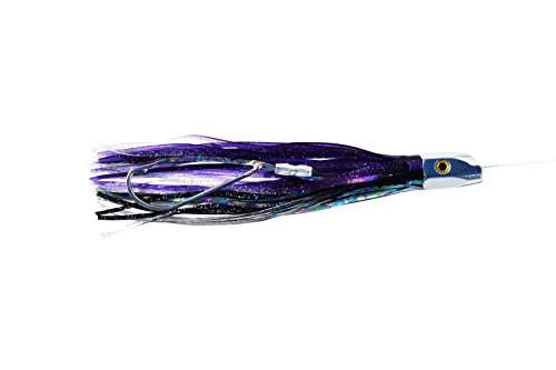 EatMyTackle Slant Head Trolling Lure - Mono Rigged (8 inch, Purple) 1