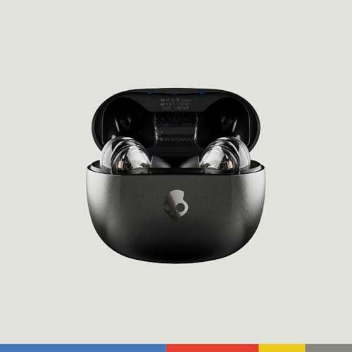 Skullcandy Rail ANC Wireless Earbuds, Bluetooth Headphones, Active Noise Cancelling, Up to 38 Hours Battery, Microphone for iPhone Android, Customizable via Skull-iQ App - True Black 2